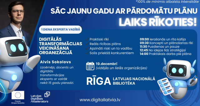 Digitālās transformācijas veicināšana organizācijās - vidējām un lielām organizācijām