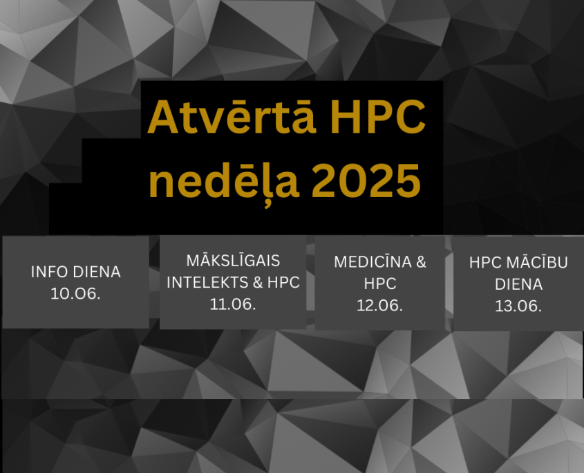 Aicinām uz Atvērtās HPC nedēļas pasākumiem RTU