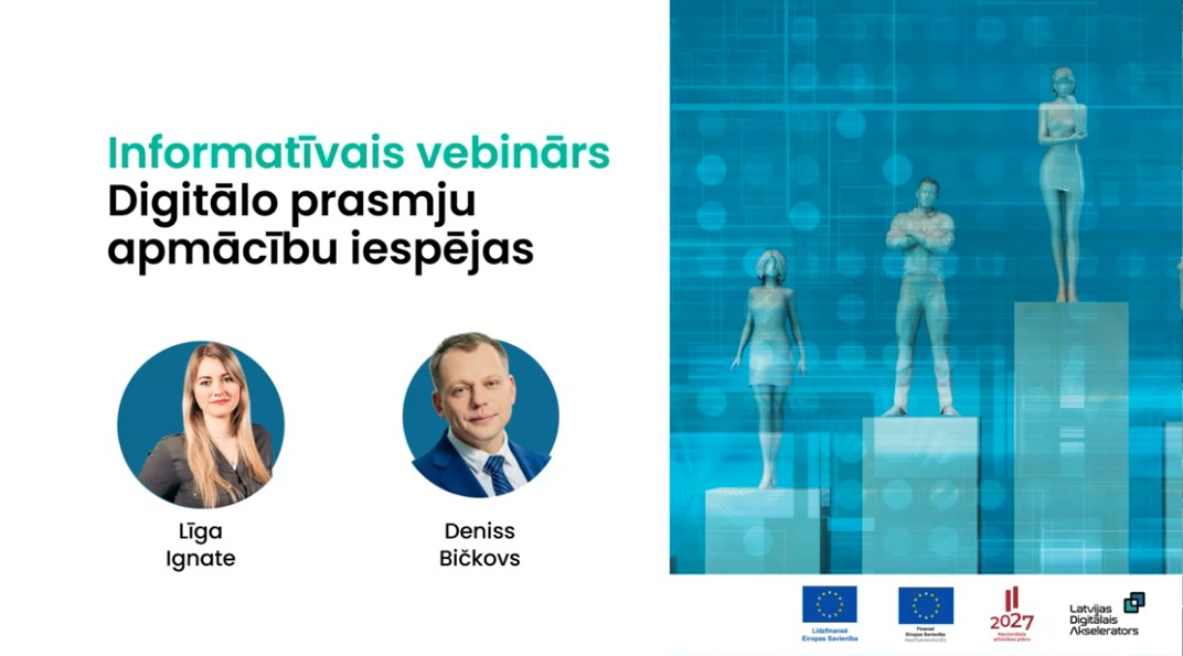 IERAKSTS 3. vebinārs "Digitālo prasmju apmācību iespējas"