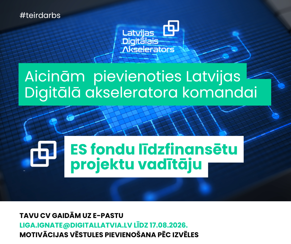 Projektu vadītāja vakance