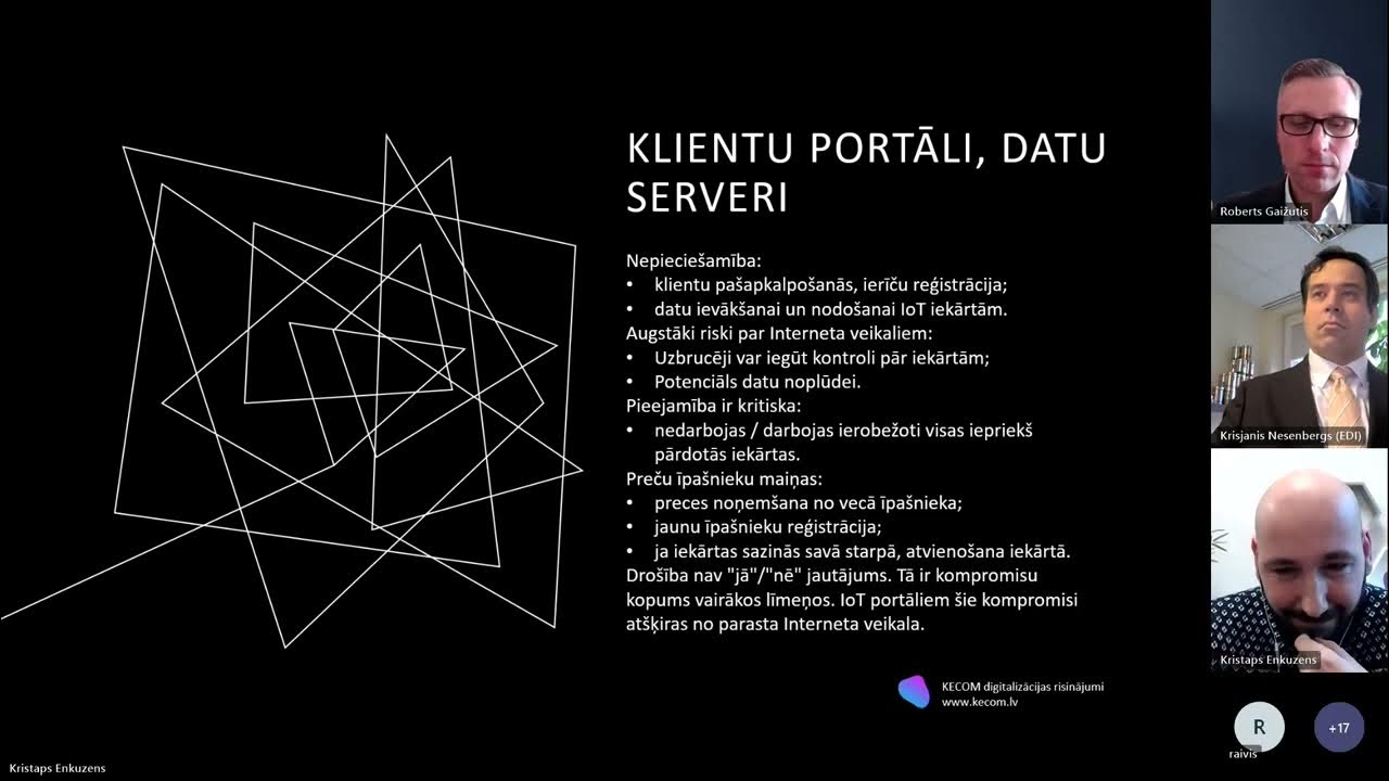 IERAKSTS 9. vebinārs "Izaicinājumi droša lietu interneta radīšanā"