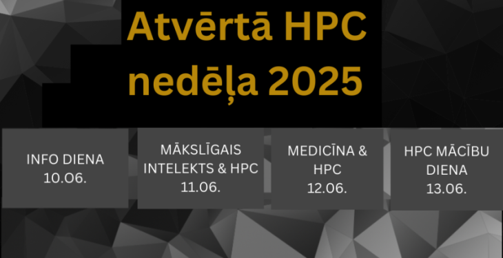 Aicinām uz Atvērtās HPC nedēļas pasākumiem RTU