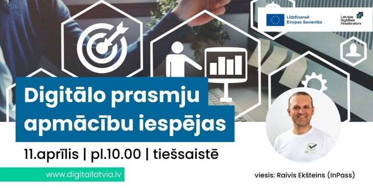 Latvijas Digitālais akselerators aicina uz vebināru “Digitālo prasmju apmācību iespējas”