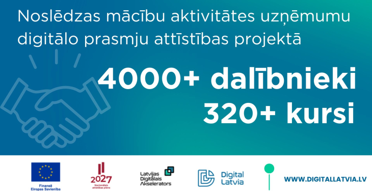 Noslēdzas mācību aktivitātes projektā uzņēmumu digitālo prasmju attīstībai