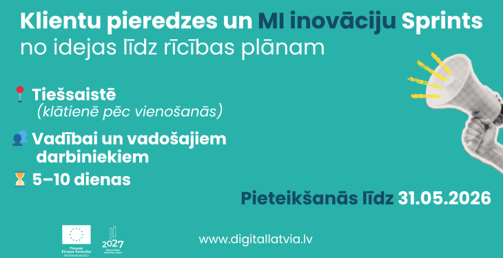 Piesakies klientu pieredzes un MI inovāciju sprintam