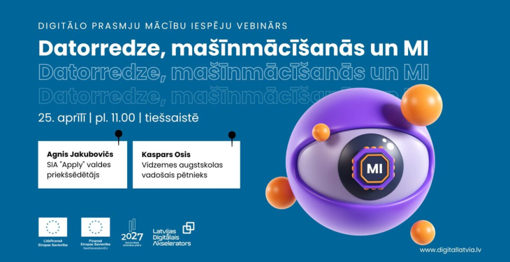 Aicinām uz vebināru "Datorredze, mašīnmācīšanās un mākslīgais intelekts”